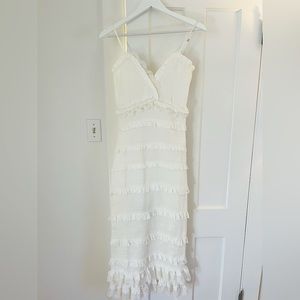 V. Chapman White Narcisse Midi Dress